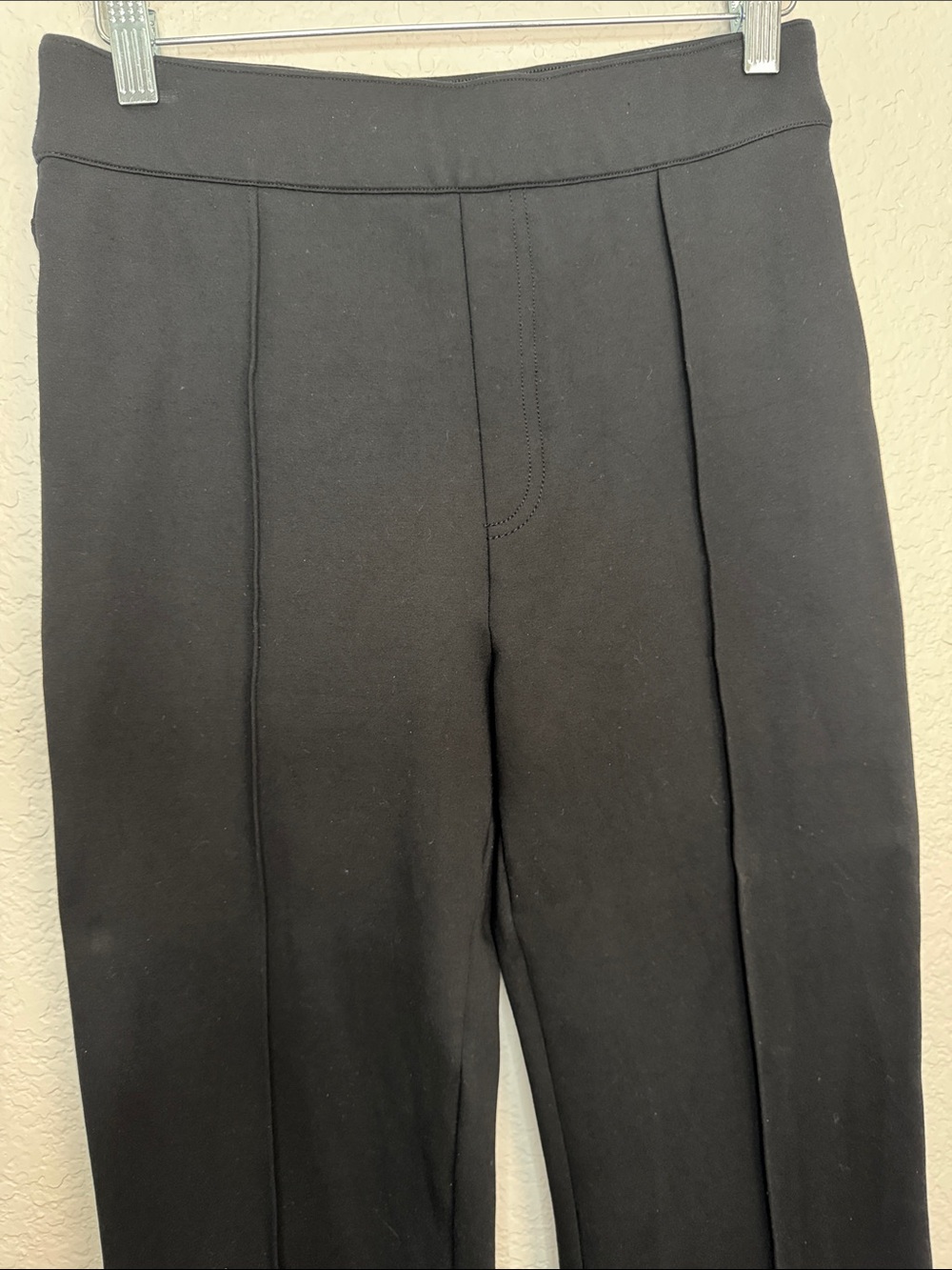 SPANX Supersmooth PerfectFit Ponte Flare Pants Medium Black Pleated - Picture 4 of 8